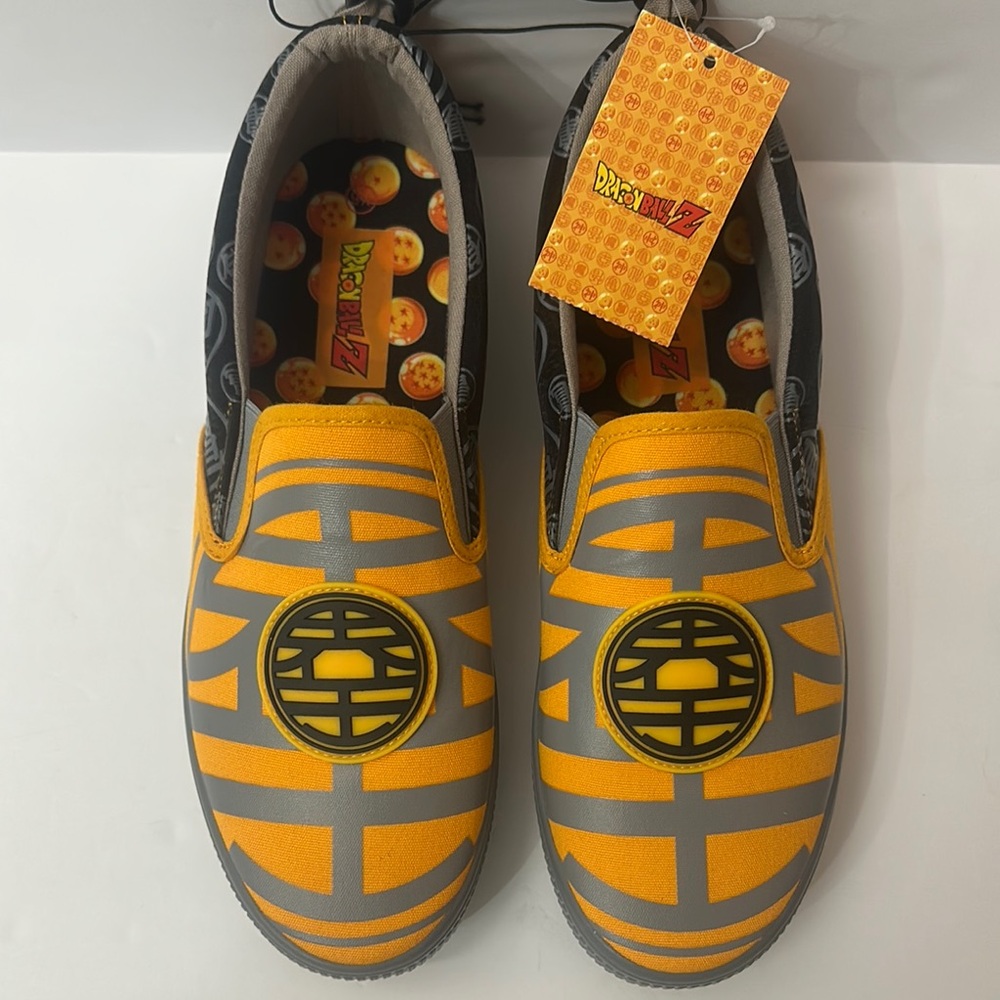 Dragon Ball Z Yellow and Gray Sneakers